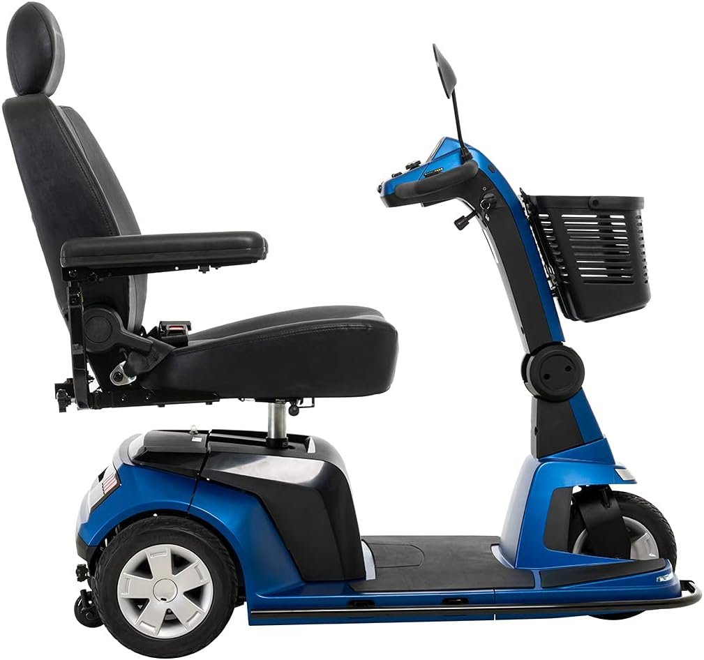 Redesigned! Pride Mobility Maxima Ultra HD 3-Wheel Mobility Scooter, 500 lbs. Weight Capacity, Model SC901 (Ocean Blue)