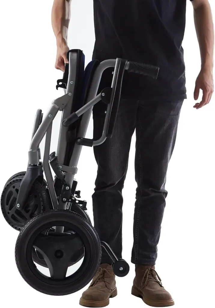 Rubicon DX04-NEW- Worlds Lightest (only 30lbs) Foldable Electric Wheelchair - Travel Size - Airline Approved - User Friendly - 10 mi Cruise Range (Model1)