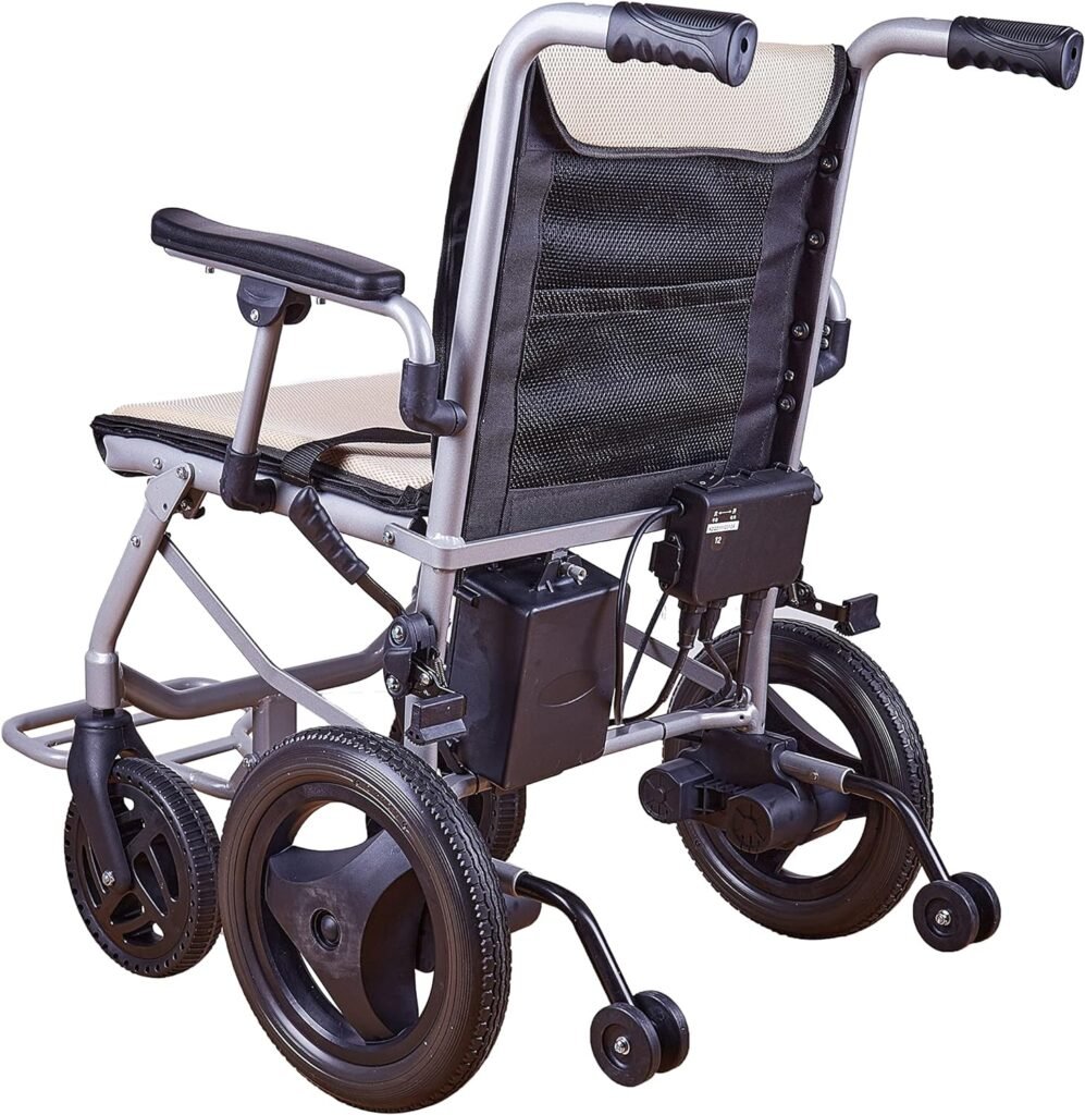 Worlds Lightest Folding Electric Wheelchair - Weighs only 30 lbs - 12 mi Cruise Range - Detachable Battery - Serviced from USA