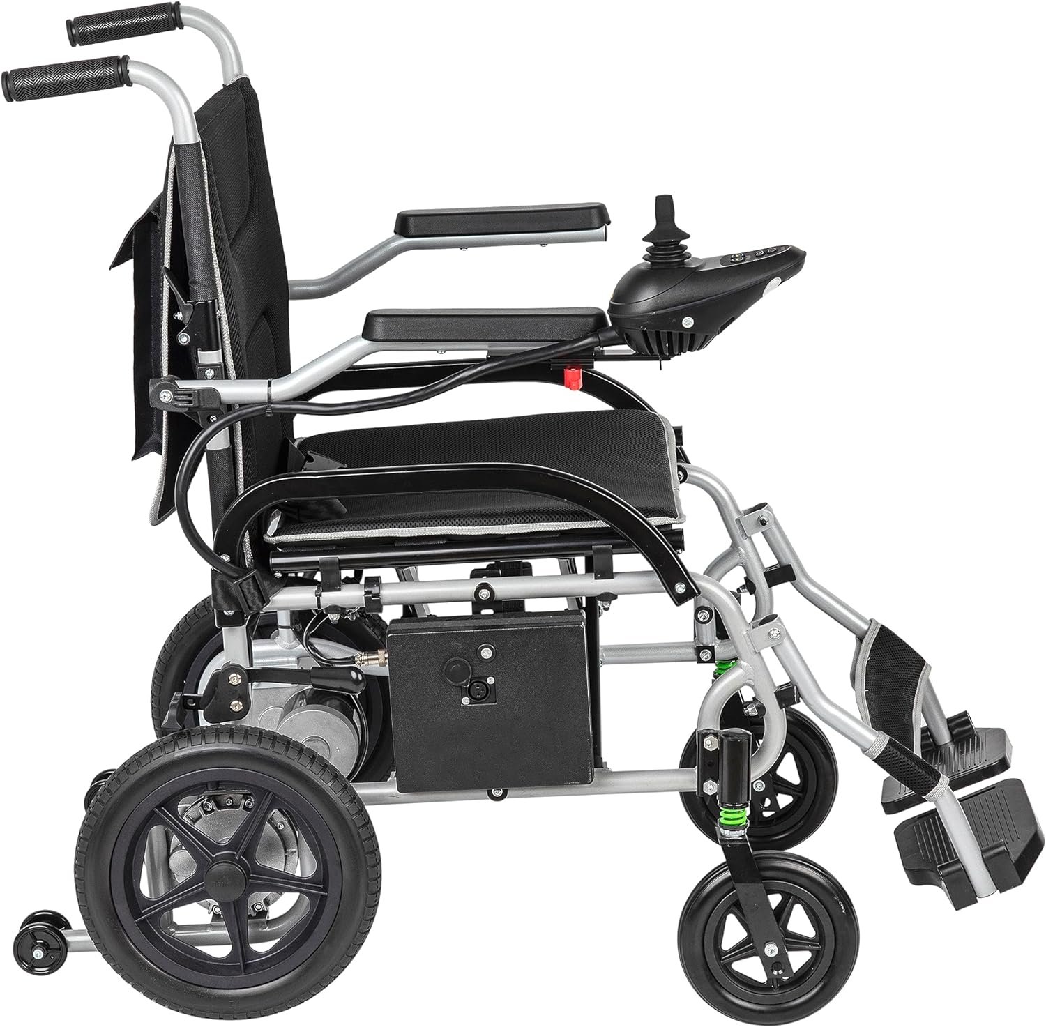 Electric Wheelchair, Lightweight 37.5 lbs, Foldable 180W Motor Power, 10AH Battery, 12 Miles Range for Adults, Foldable Lightweight Electric Wheelchairs with Seatbelt, Max Capacity: 265 lbs